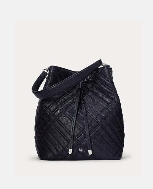 navy bucket bag