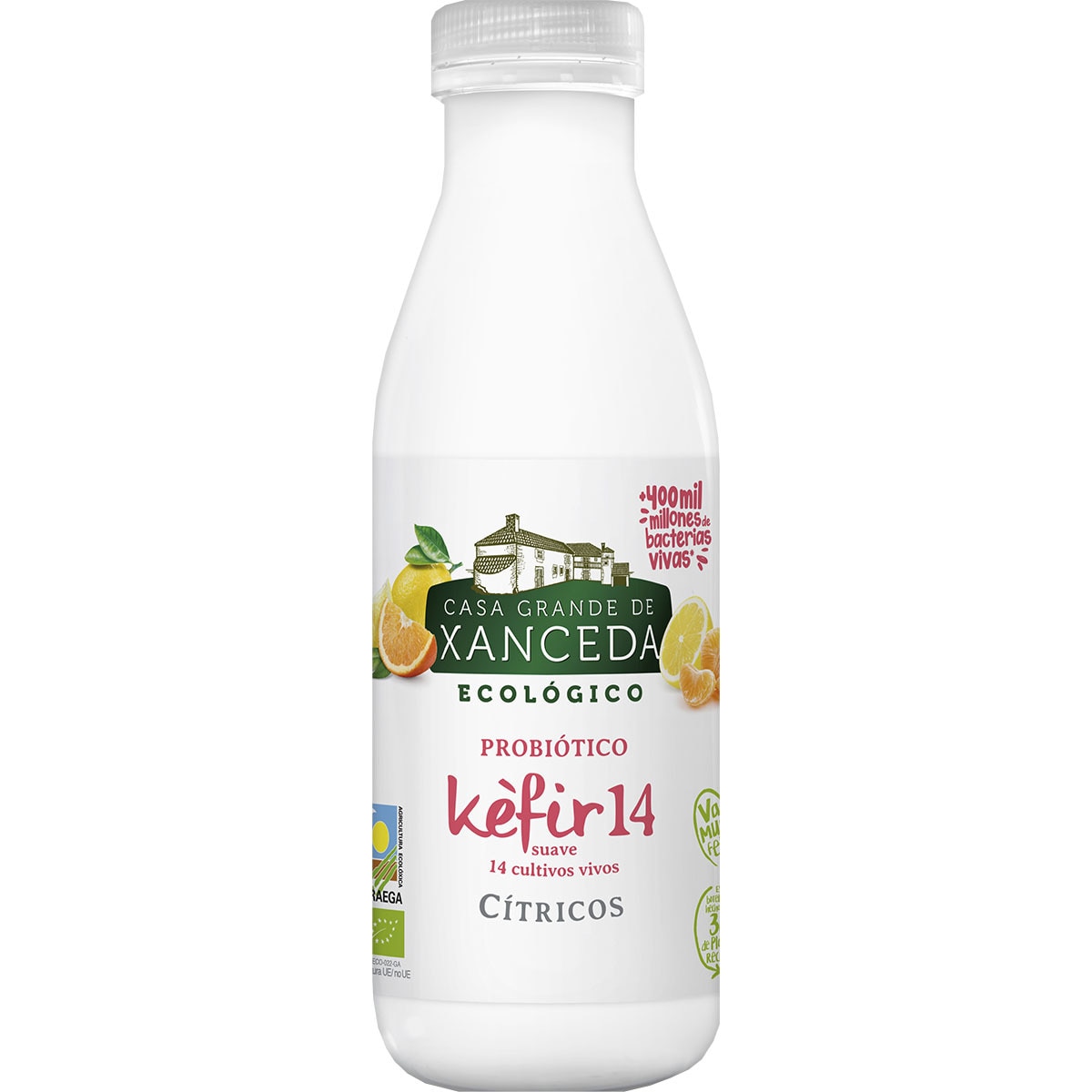Kéfir 14 suave con cítricos ecológico botella 500 g · CASA GRANDE DE XANCEDA · Supermercado El