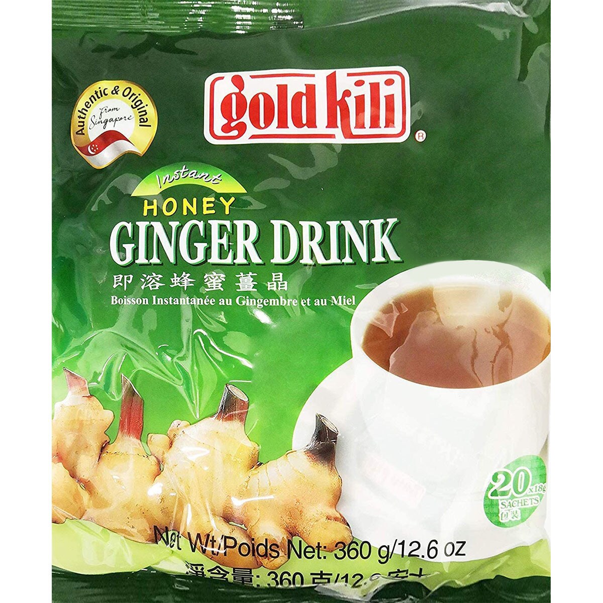 Buy Instant ginger and honey tea 20 bags packet 360 g · GOLD KILI · Supermercado El Corte Inglés