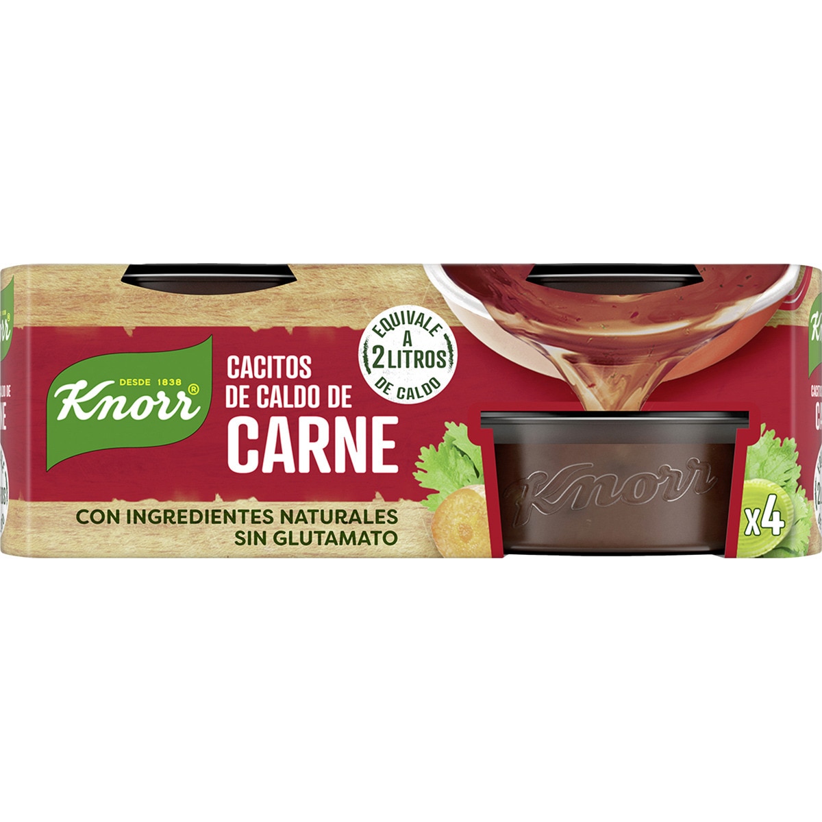Fleischbrühe in Bechern 4er-Pack Schalen 112 g · KNORR · Supermercado ...