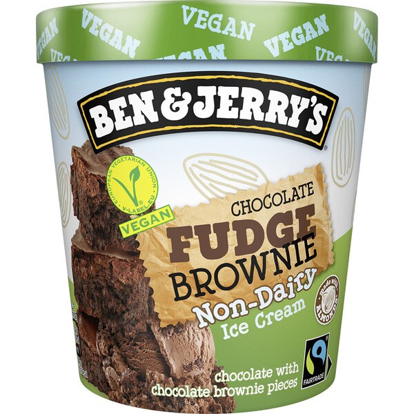 Buy Non Dairy milk chocolate ice cream with almonds and brownie chunks