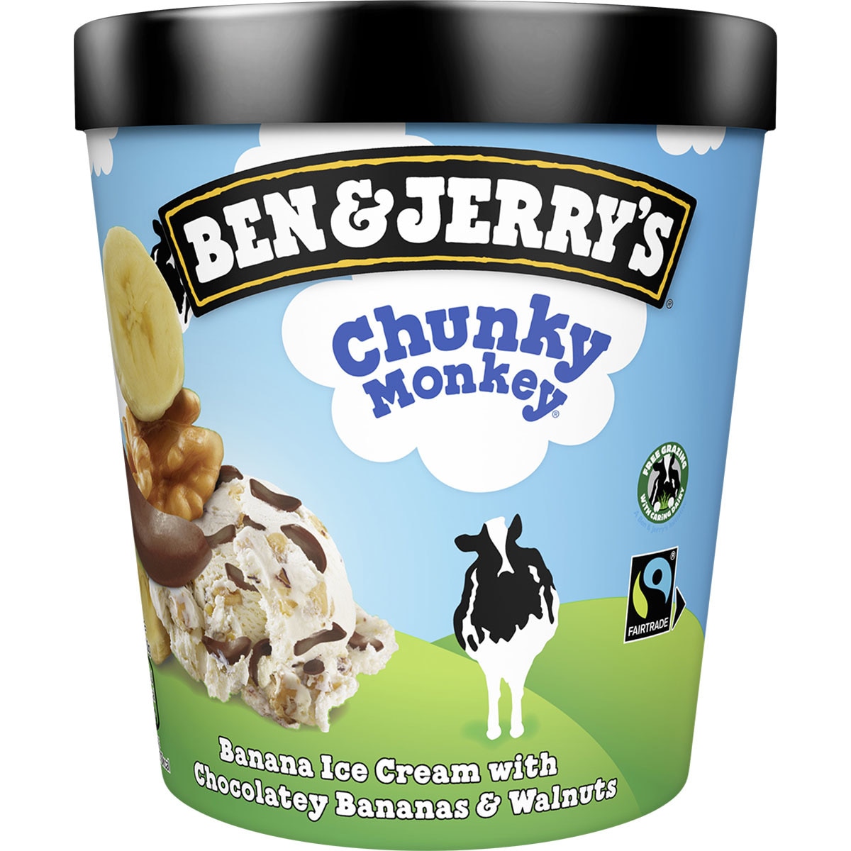 Banana Flavour Ice Cream With Chocolate Chunks And Walnuts Tub 465 Ml ...