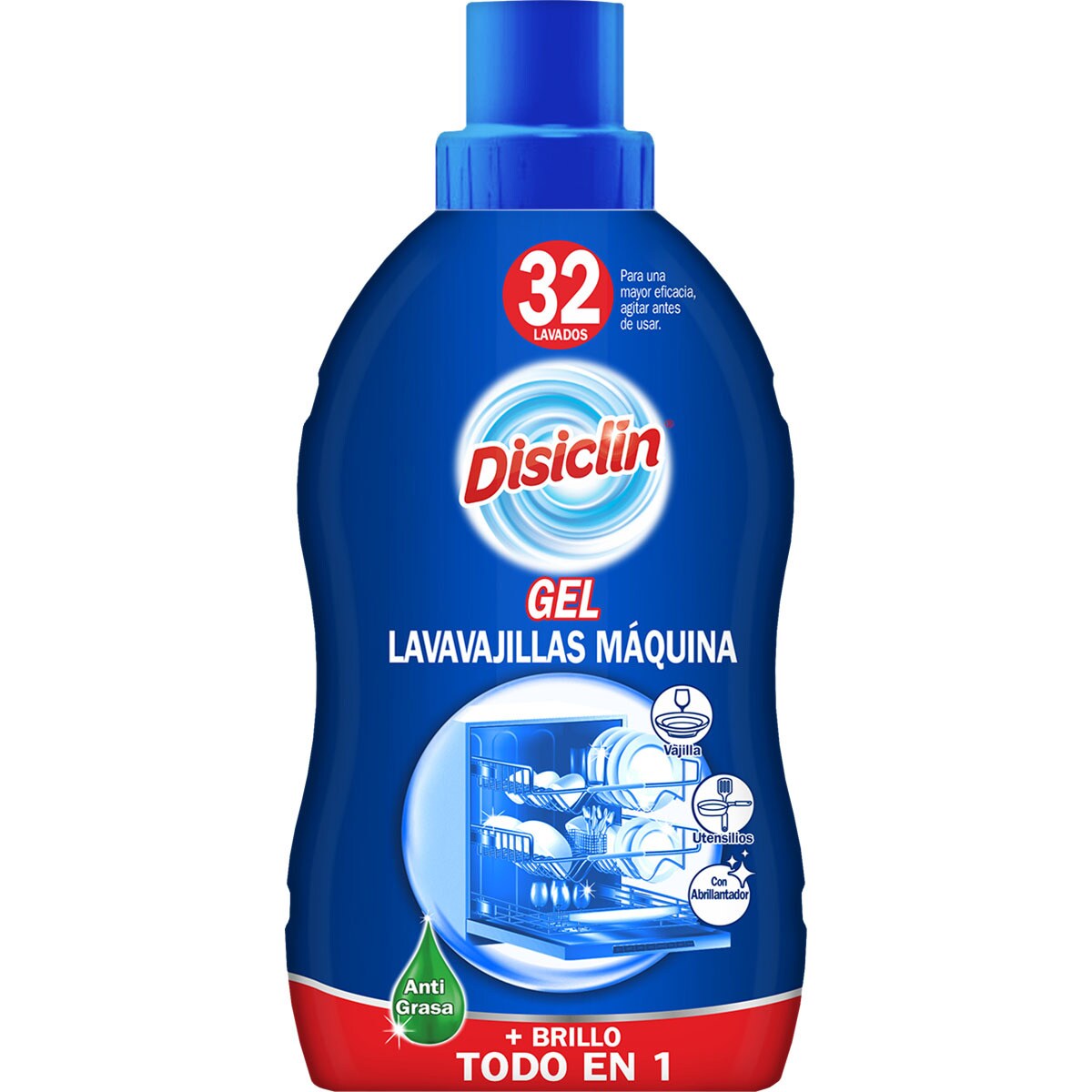 Buy Degreasing dishwasher detergent gel bottle 32 dose · DISICLIN