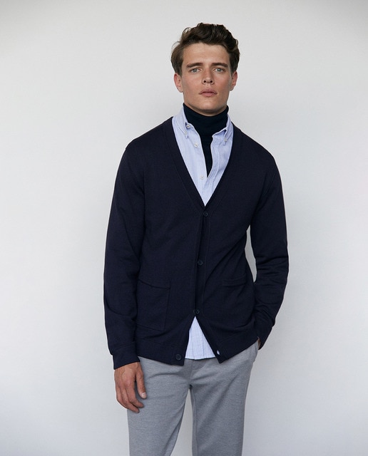 Cardigan Homme Bleu Marine Mode Homme El Corte Ingles