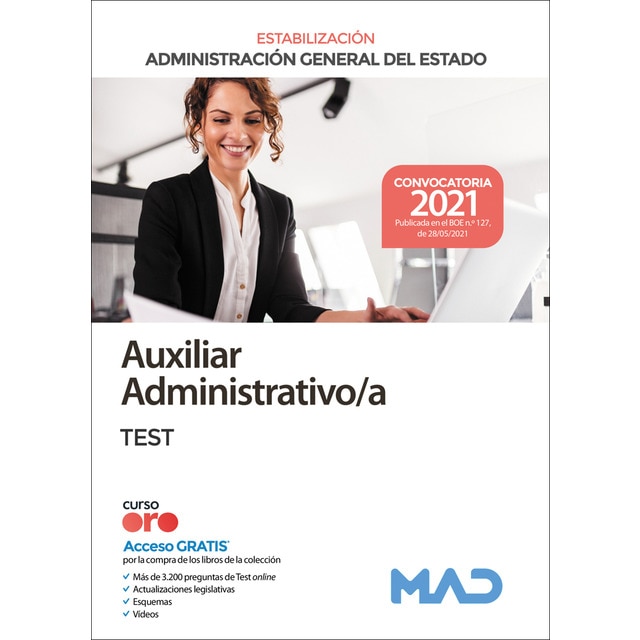 Auxiliar administrativo de la administración general del estado (estabilización). Test