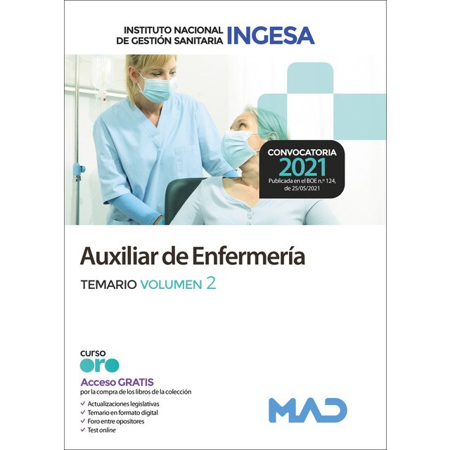 Auxiliar de enfermería del instituto nacional de gestión sanitaria (ingesa). Temario volumen 2 (Tapa blanda)