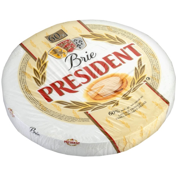 PRESIDENT queso francés brie de vaca elaborado con leche pasteurizada peso aproximado pieza 2,9 kg 