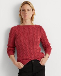 puff sleeve cable knit sweater