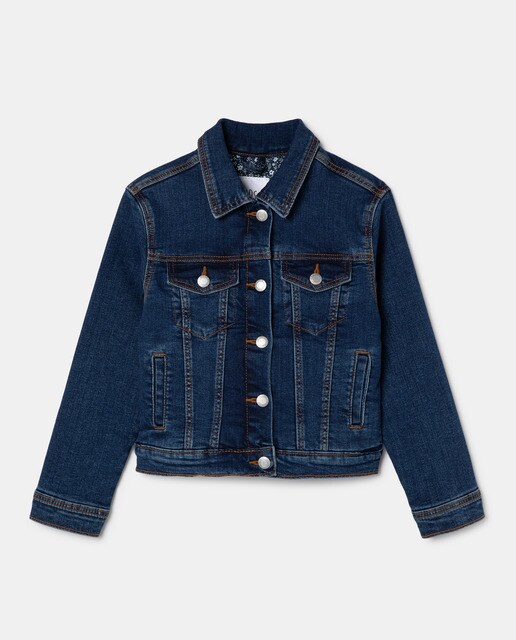 girls lined denim jacket