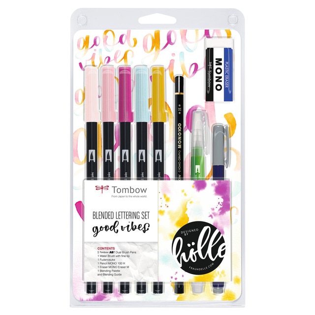 Set Lettering Good Vibes Tombow.