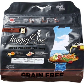 happyOne Ração para Cão Adulto de Borrego embalagem 3 kg