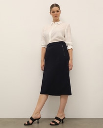 jupe midi taille elastique