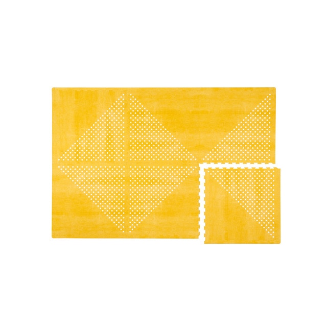 Alfombra de juego infantil Toddleking Earth Mustard Flower amarilla