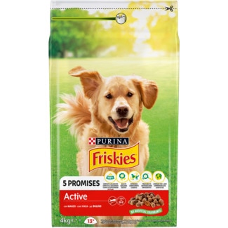 Purina Friskies VitaFit Active Ração para Cão Adulto com Carne de Vaca embalagem 4 kg