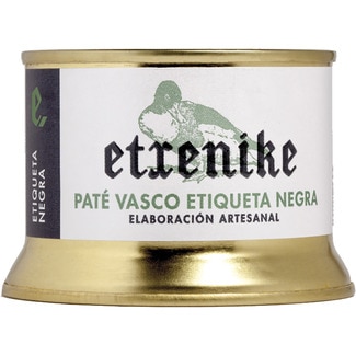 ETXENIKE Baskische Paté Enten Foie Schwarzes Etikett Hausmacher Art Dose 130 g