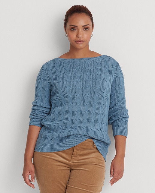 plus size cable knit sweater