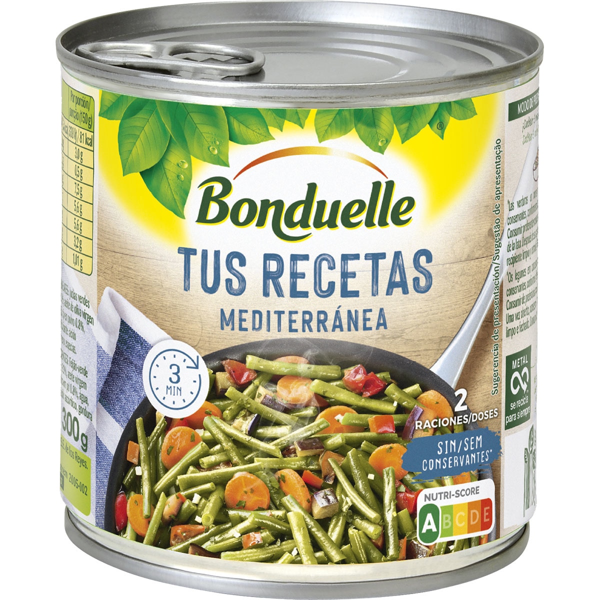 Tus Recetas Mixed Mediterranean Vegetables Tin 300 Drained Weight G ...