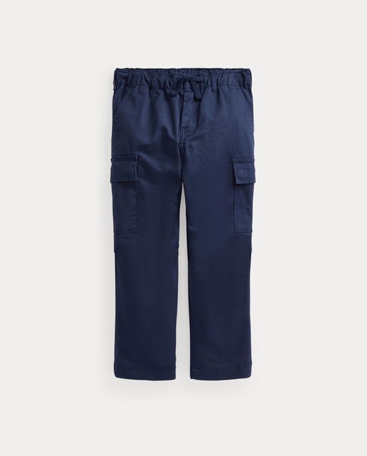 childrens navy cargo trousers