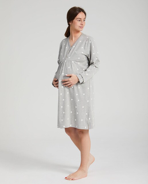 V-neck maternity nightdress 
