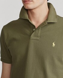 brown and green polo shirt