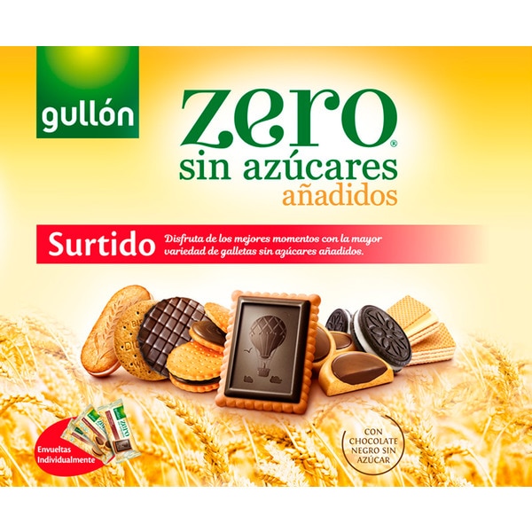 Bolachas Sortidas com Chocolate Preto sem Açúcares Adicionados embalagem 329 g