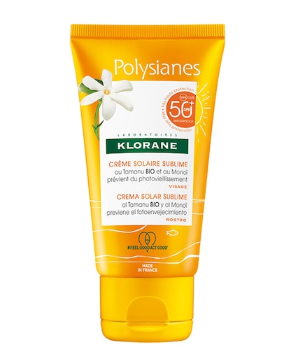 Crema Solar Sublime Spf50+ Al Monoï Y Tamanu Bio 50 ml Klorane Polysianes