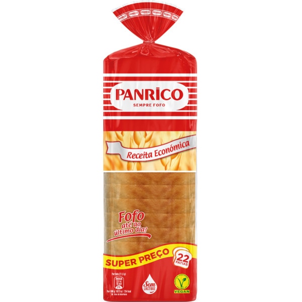 Pão de Forma Vegan sem Lactose embalagem 475 g