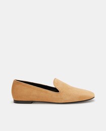brown suede flat shoes