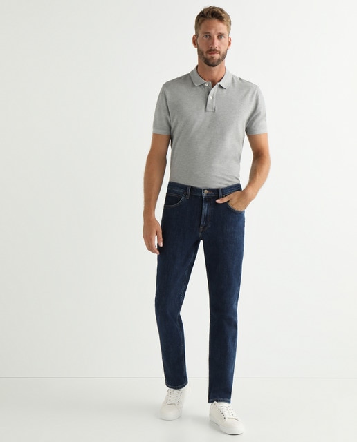 Lee - Pantalón 5 bolsillos Brooklyn de hombre straight azul.
