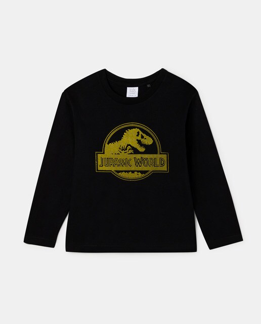 Jurassic Park boys' grey long-sleeve T 