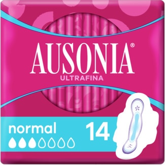 Ausonia Pensos Higiénicos com Abas Normal Ultrafina embalagem 14 unidades