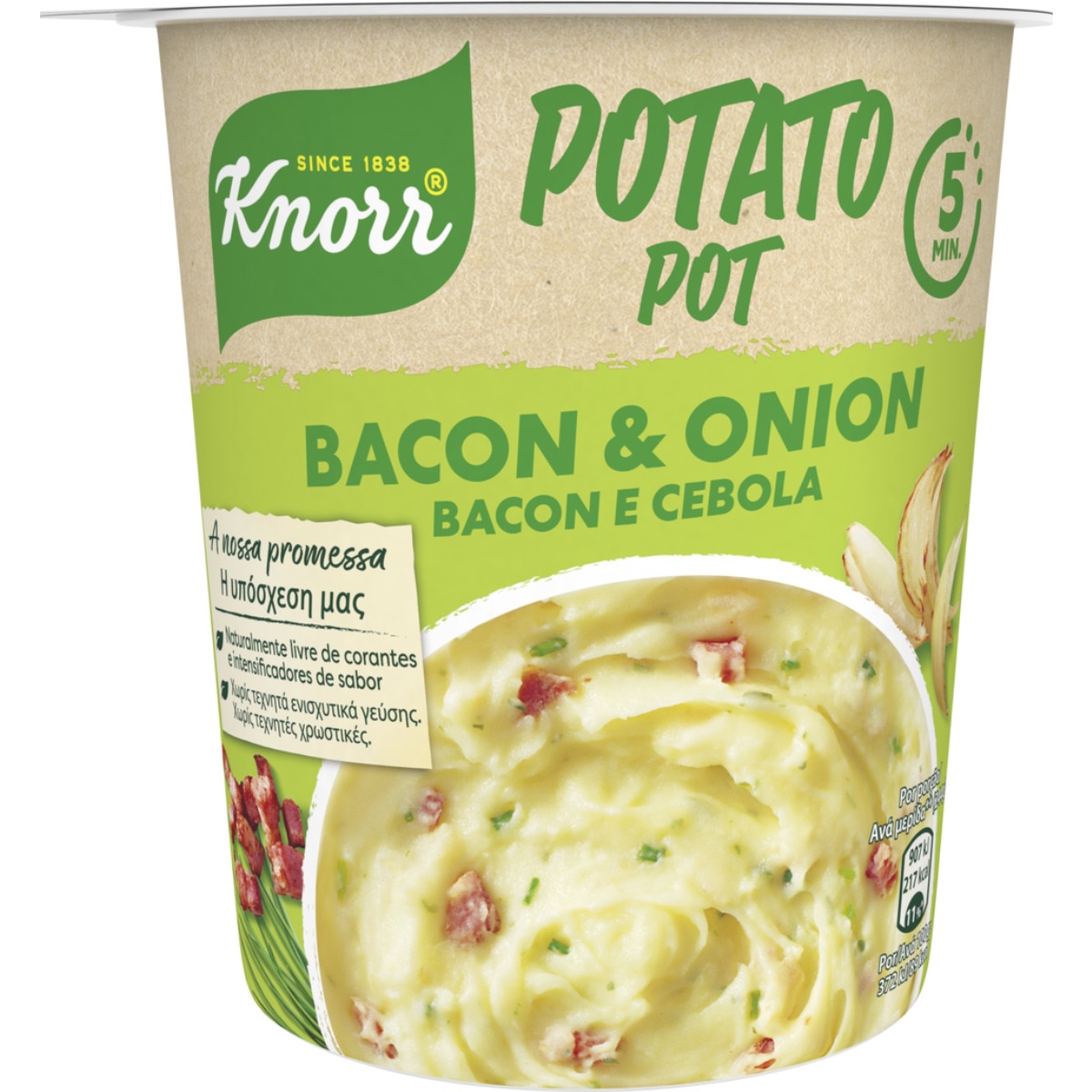 Potato Pot Bacon & Cebola embalagem | 58 g