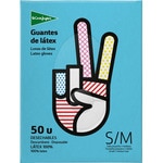 guantes desechables de látex alta adaptabilidad talla pequeña-mediana caja 50 unidades