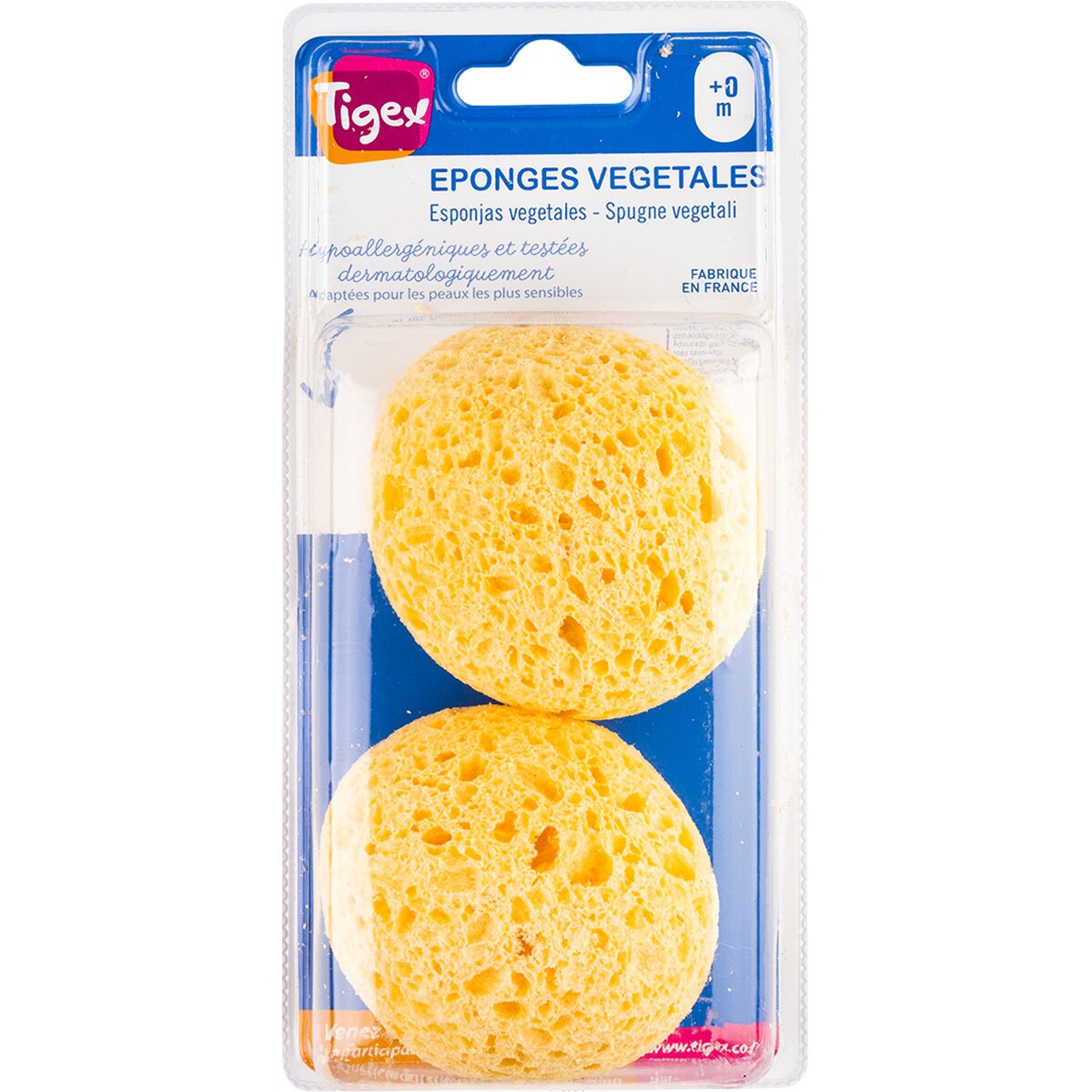 Natural sponges for sensitive skin blister 2 units · TIGEX · Supermercado El Corte Inglés