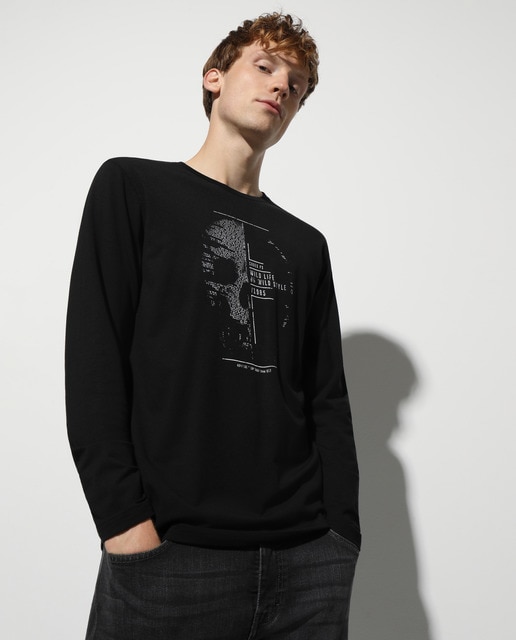 mens black long sleeve t shirt