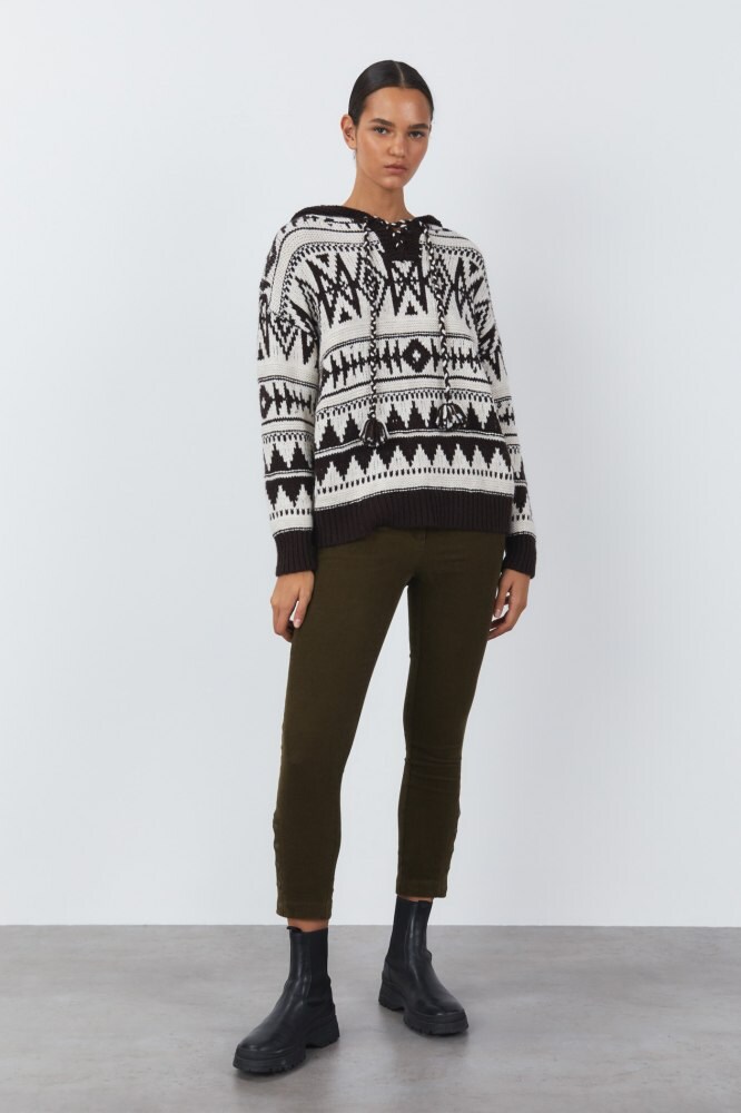 Jersey jacquard alpino - Mujer | Punto