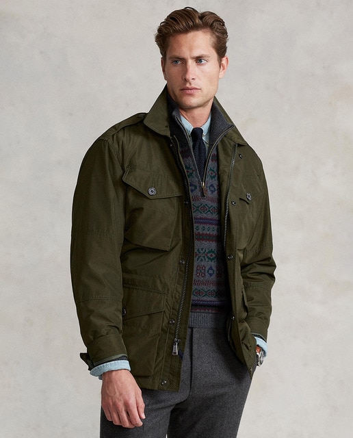 green polyester jacket