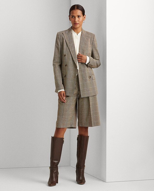 checked bermuda shorts