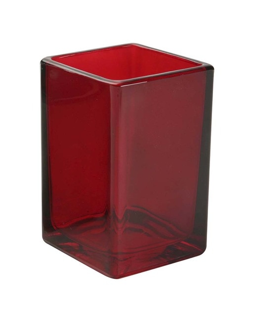 Vaso rojo transparente