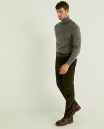 men's regular fit corduroy trousers