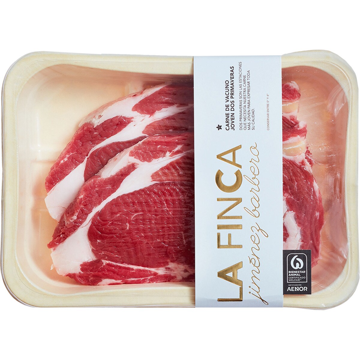 Dos Primaveras Young Beef loin/entrecôte approximate weight tray 500 g