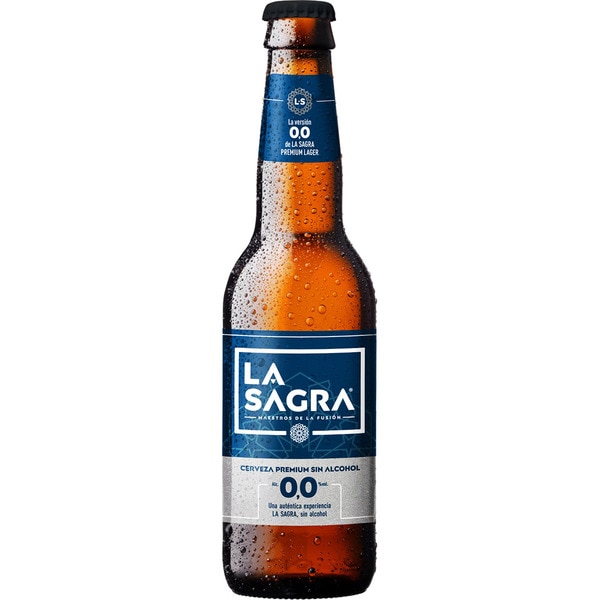 cerveza rubia artesana Premium sin alcohol 0,0 botella 33 cl