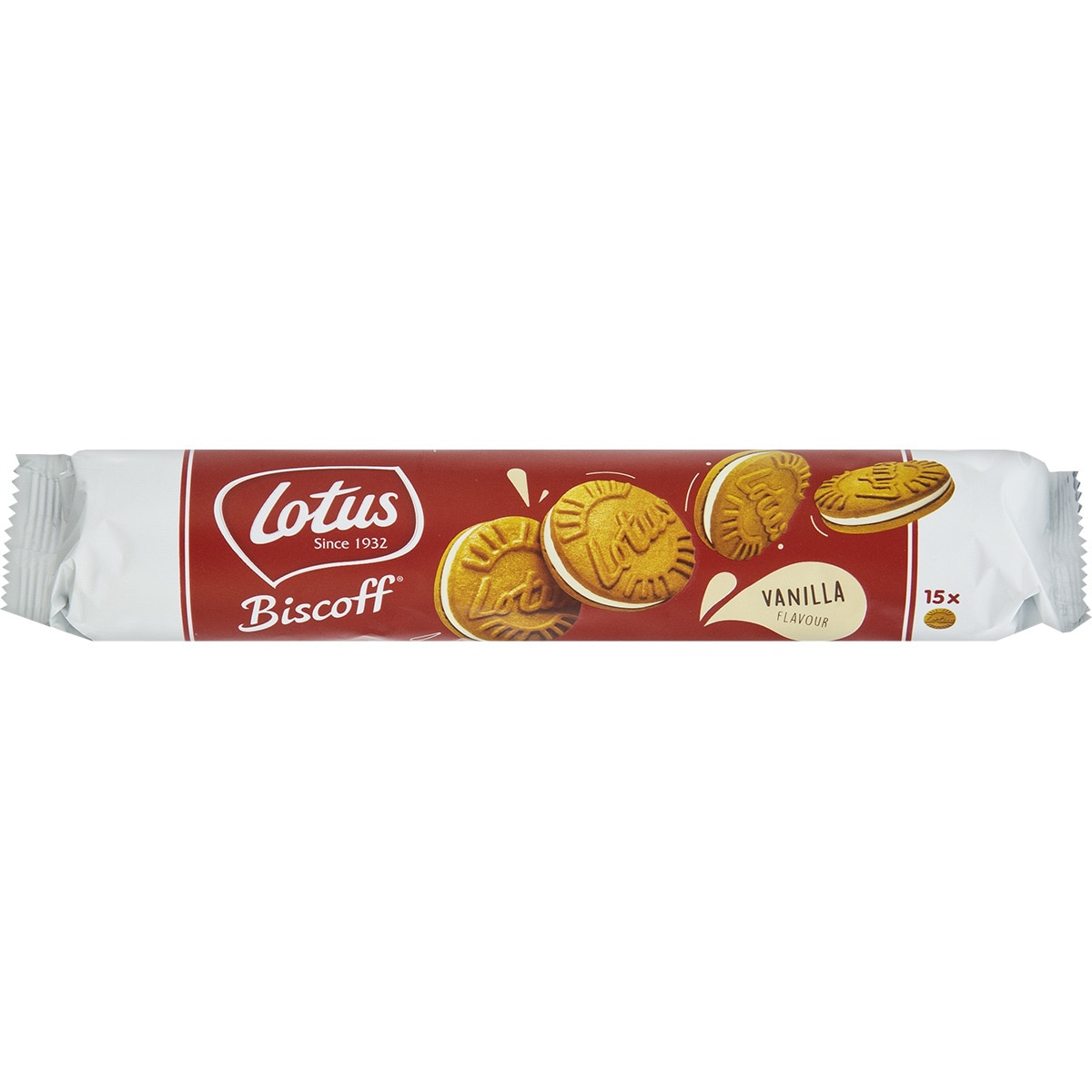 Buy Vanilla cream filled biscuits packet 150 g · LOTUS BISCOFF
