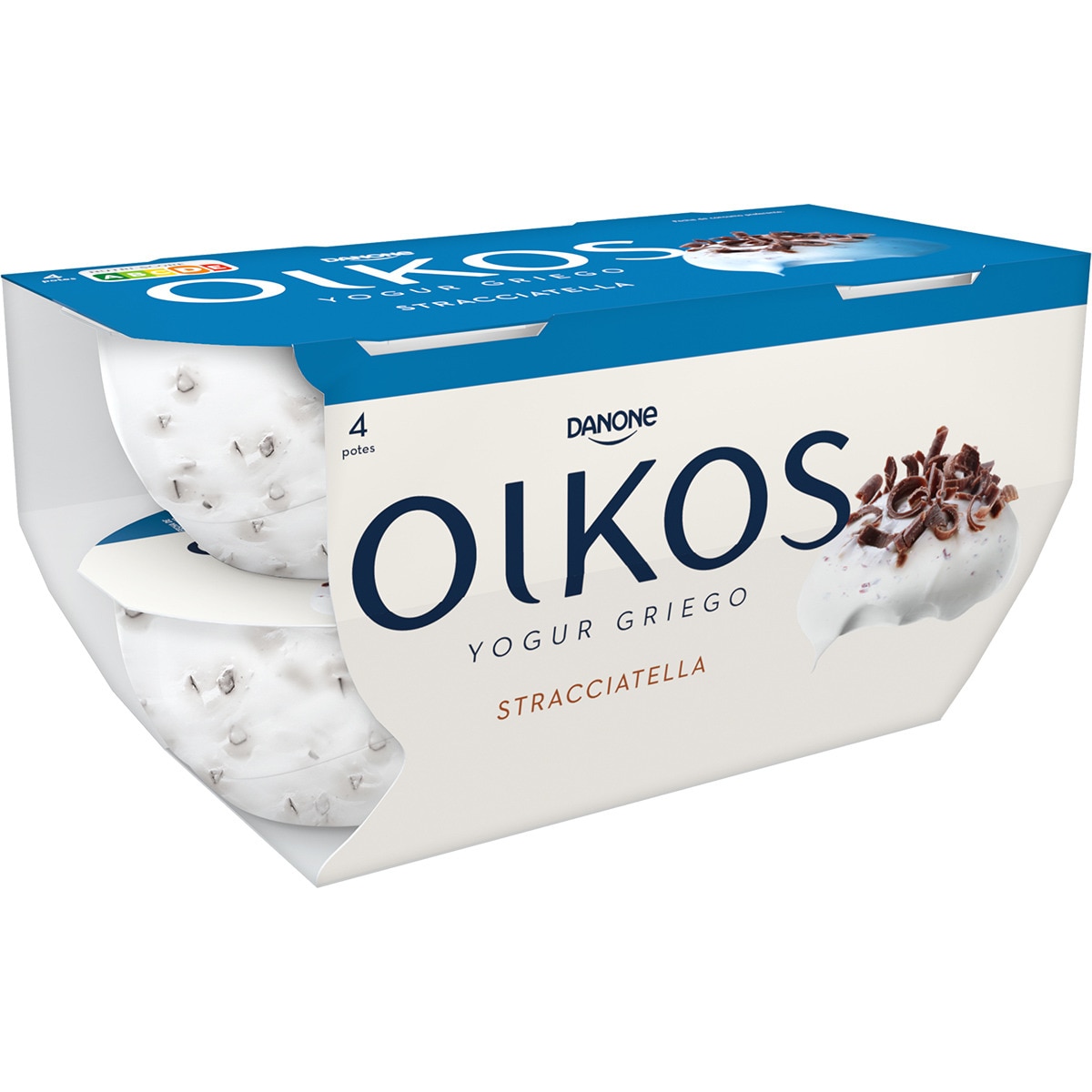 Yogur griego con stracciatella sin gluten pack 4 unidades 110 g