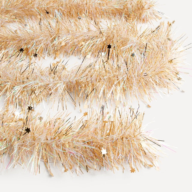 Espumillón con estrellas doradas Navidad El Corte Inglés