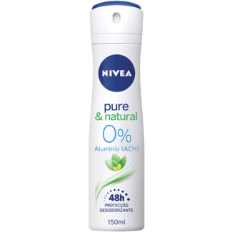 Nivea Desodorizante 0% Alumínio Fresh Sensation Spray Pure & Natural embalagem 150 ml