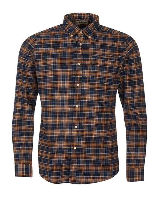 Camisa de hombre slim de cuadros azul