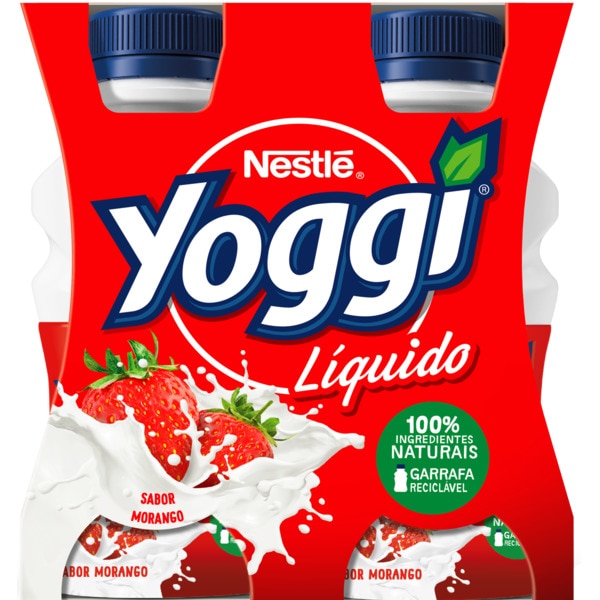 Iogurte Líquido de Morango Pack 4 unidades embalagem 160 ml