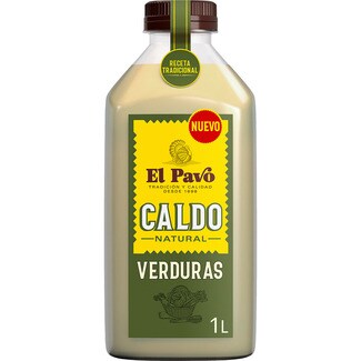 Caldo de verduras natural receta tradicional botella 1 l · EL PAVO ·  Supermercado El Corte Inglés