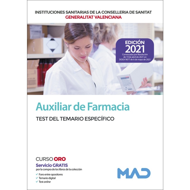 Auxiliar de farmacia de las instituciones sanitarias de la conselleria de sanitat de la generalitat valenciana. Test parte común